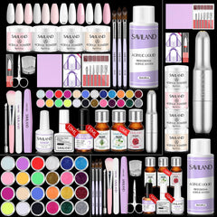 SAVILAND kit completo de uñas acrílicas con taladro para practicar en casa