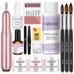 Kit SAVILAND uñas acrílicas con taladro para resultados profesionales en casa