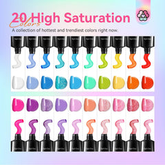 SAVILAND Poly Gel Color—palette de teintes lumineuses pour des extensions durables.