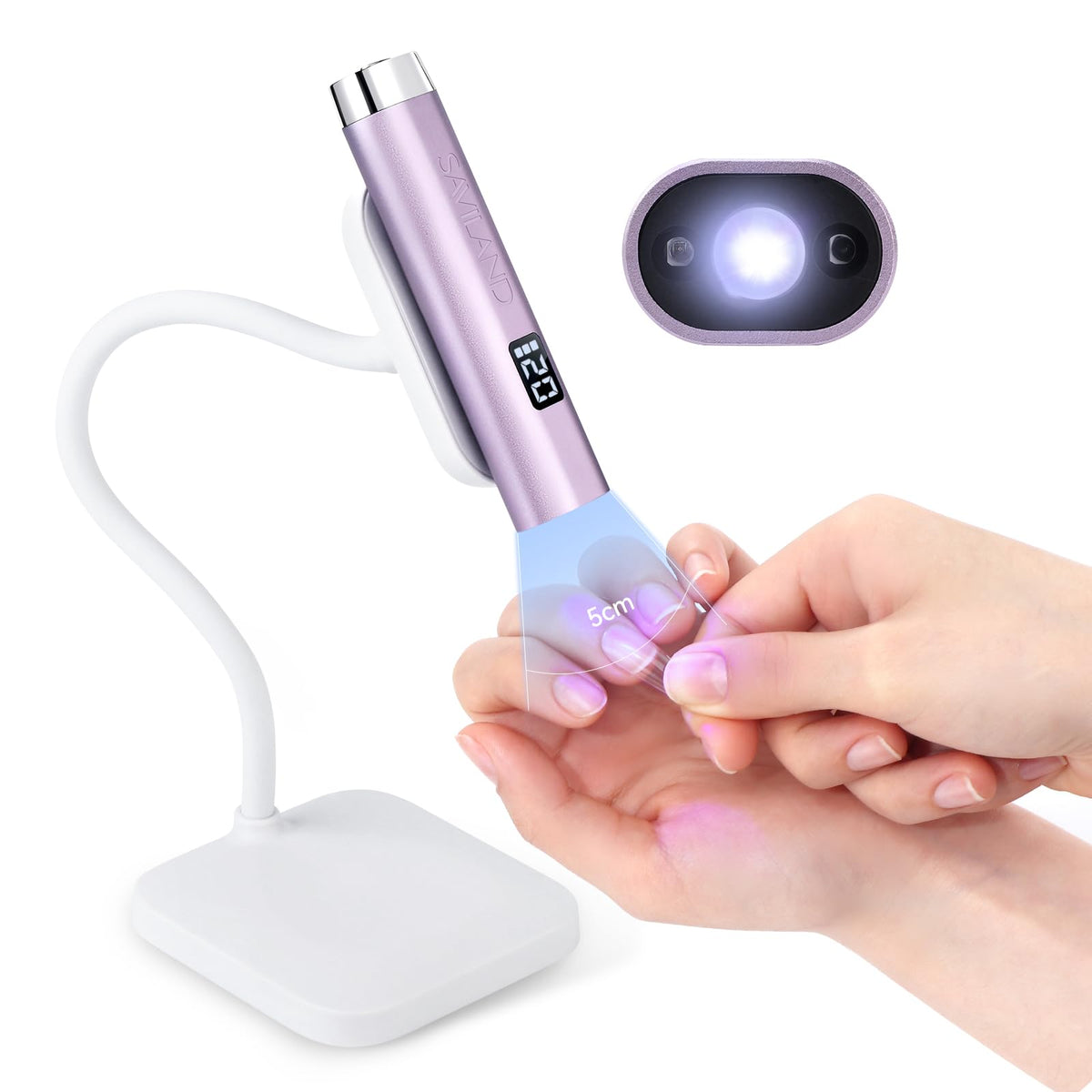 SAVILAND SSPro X lámpara UV LED frontal para uñas, curado rápido y uniforme