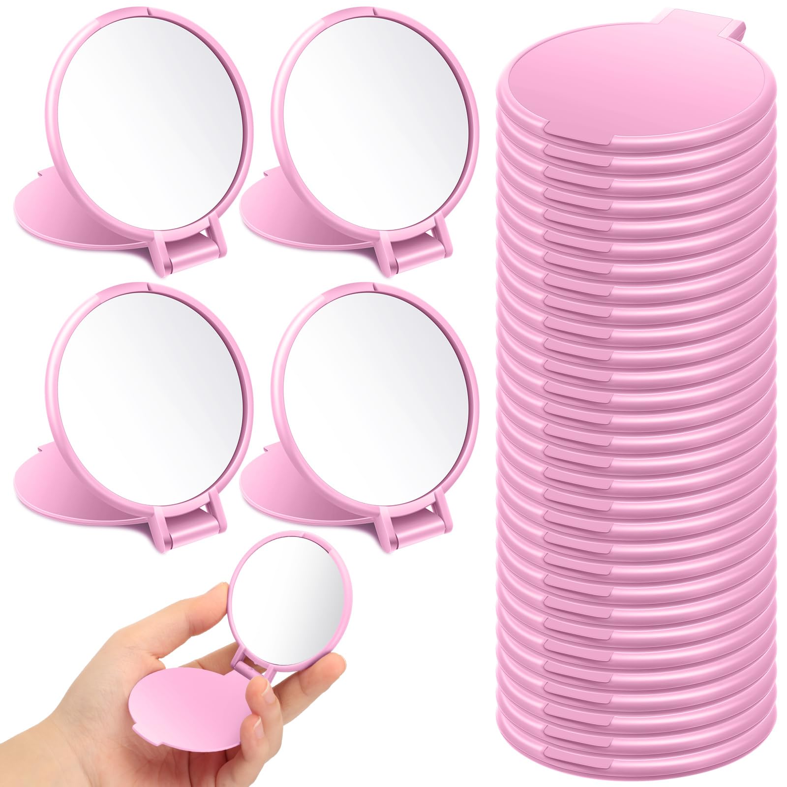 Saysurey es espejo compacto rosa en el bolsillo para retoques rapidos