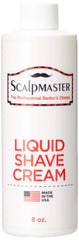 Scalpmaster crema líquida de afeitado en botella, facilita un afeitado suave y cómodo