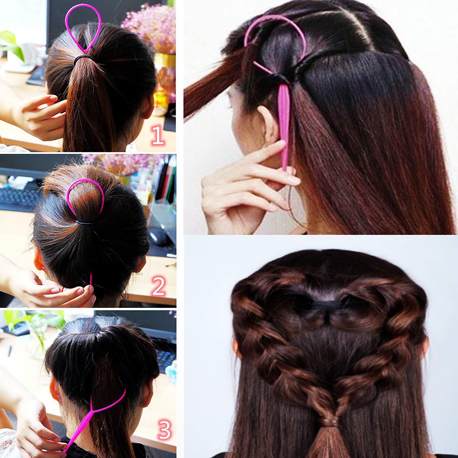 Herramientas de peinado Schembo en rosa: estilo rápido