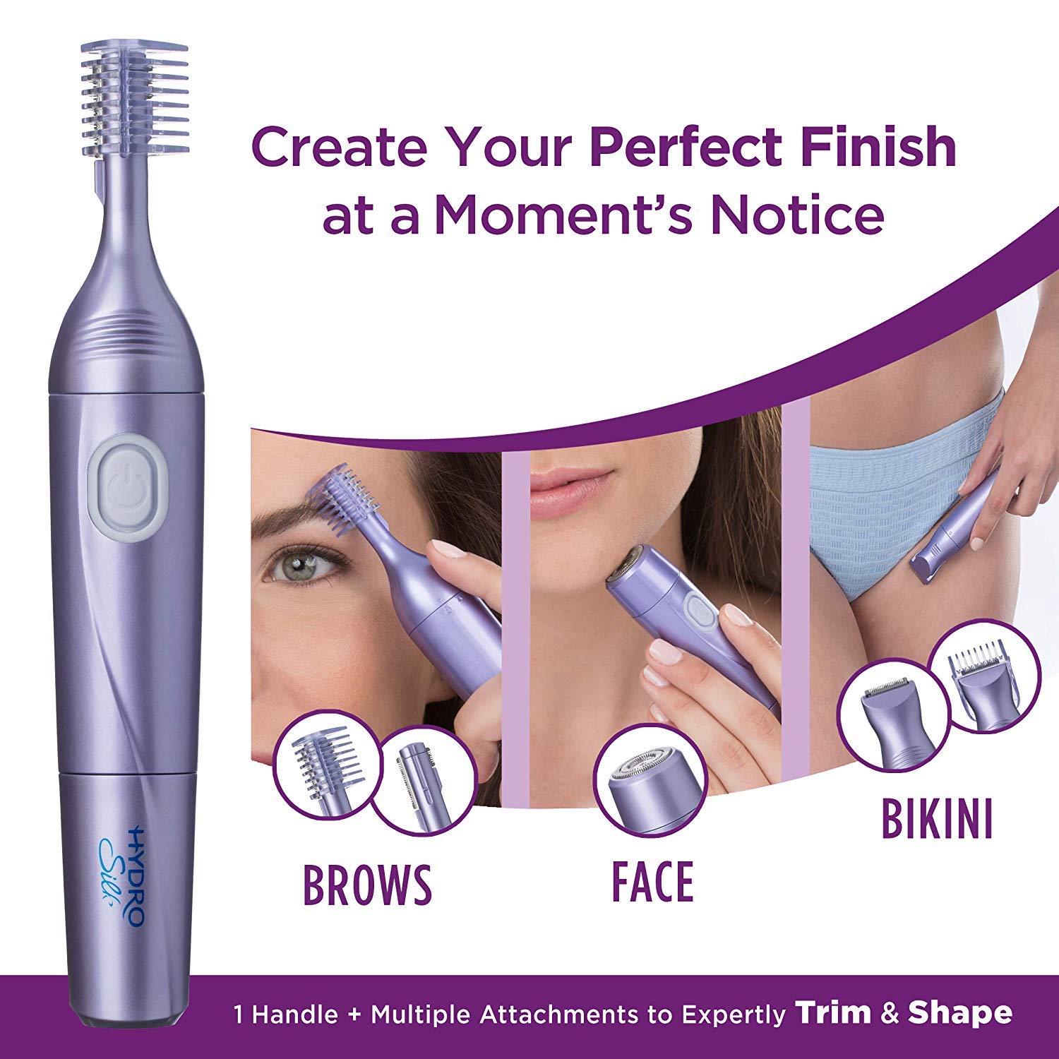 Schick Hydro Silk Perfect Finish, peine cejas para longitudes uniformes.