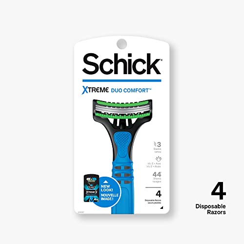 Schick Xtreme 3 Duo Comfort: diseño ergonómico de agarre para control preciso.