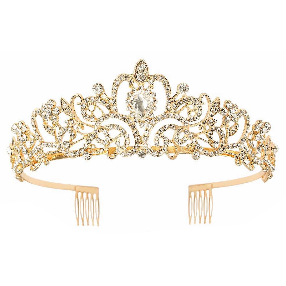 Schmoopy Tiara, corona de cristal para mujeres, brillo radiante para bodas