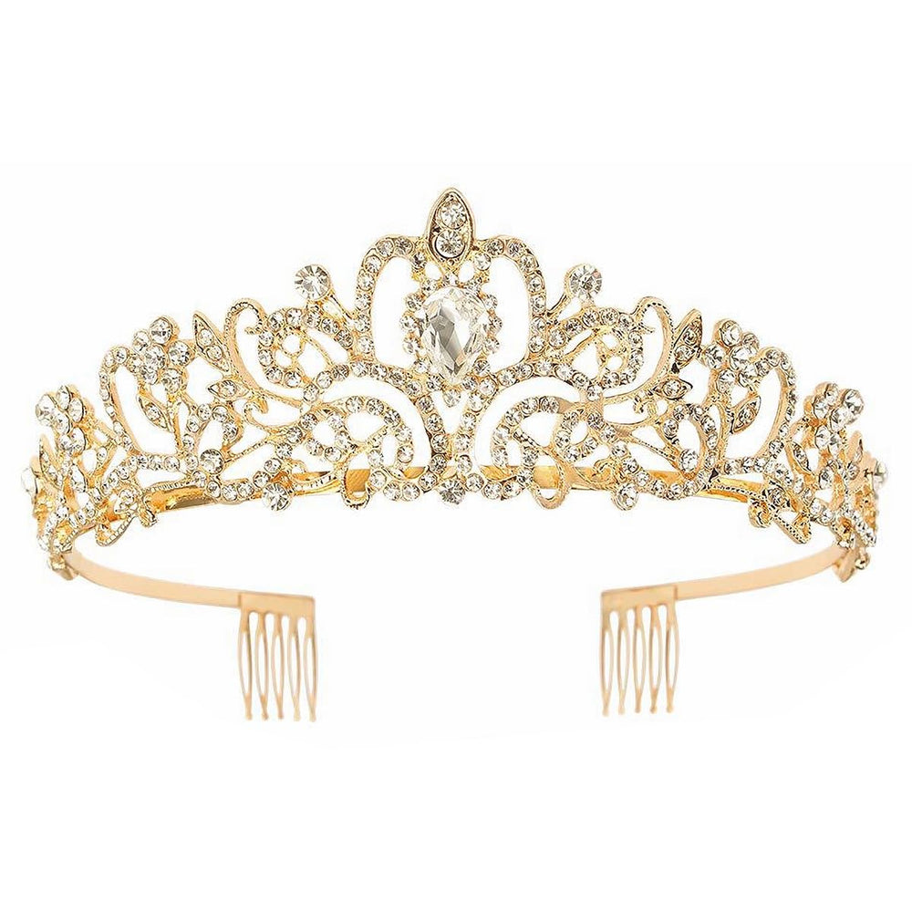 Schmoopy Tiara, corona de cristal para mujeres, brillo radiante para bodas