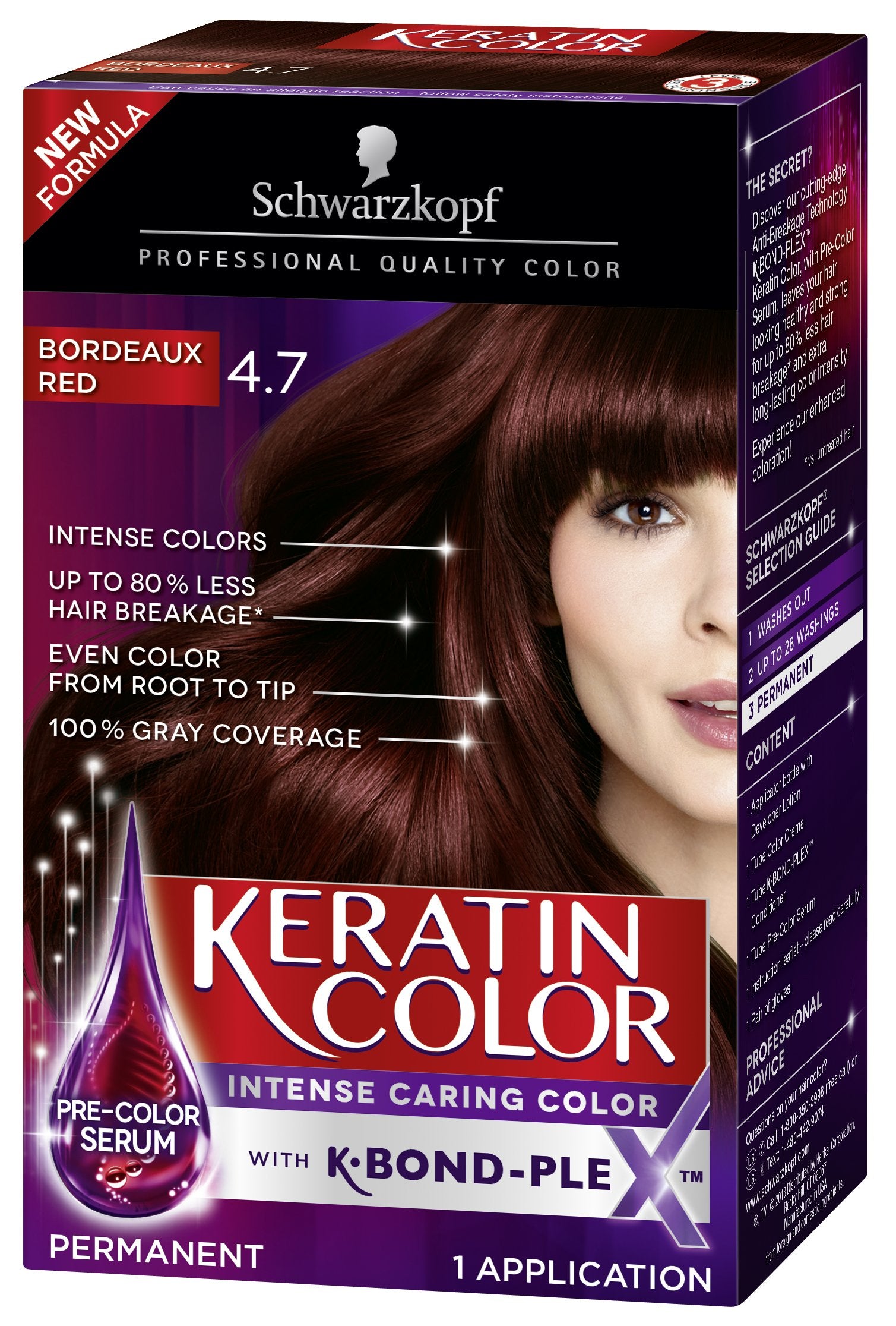 Schwarzkopf Keratin Color con suero precolor en bote para color uniforme.