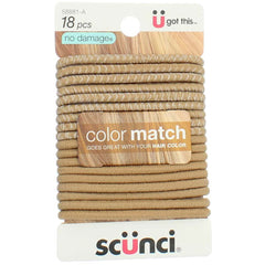 Scunci Beautiful Blends, ligas para cabello en tonos rubios, resaltan el color natural sin esfuerzo.