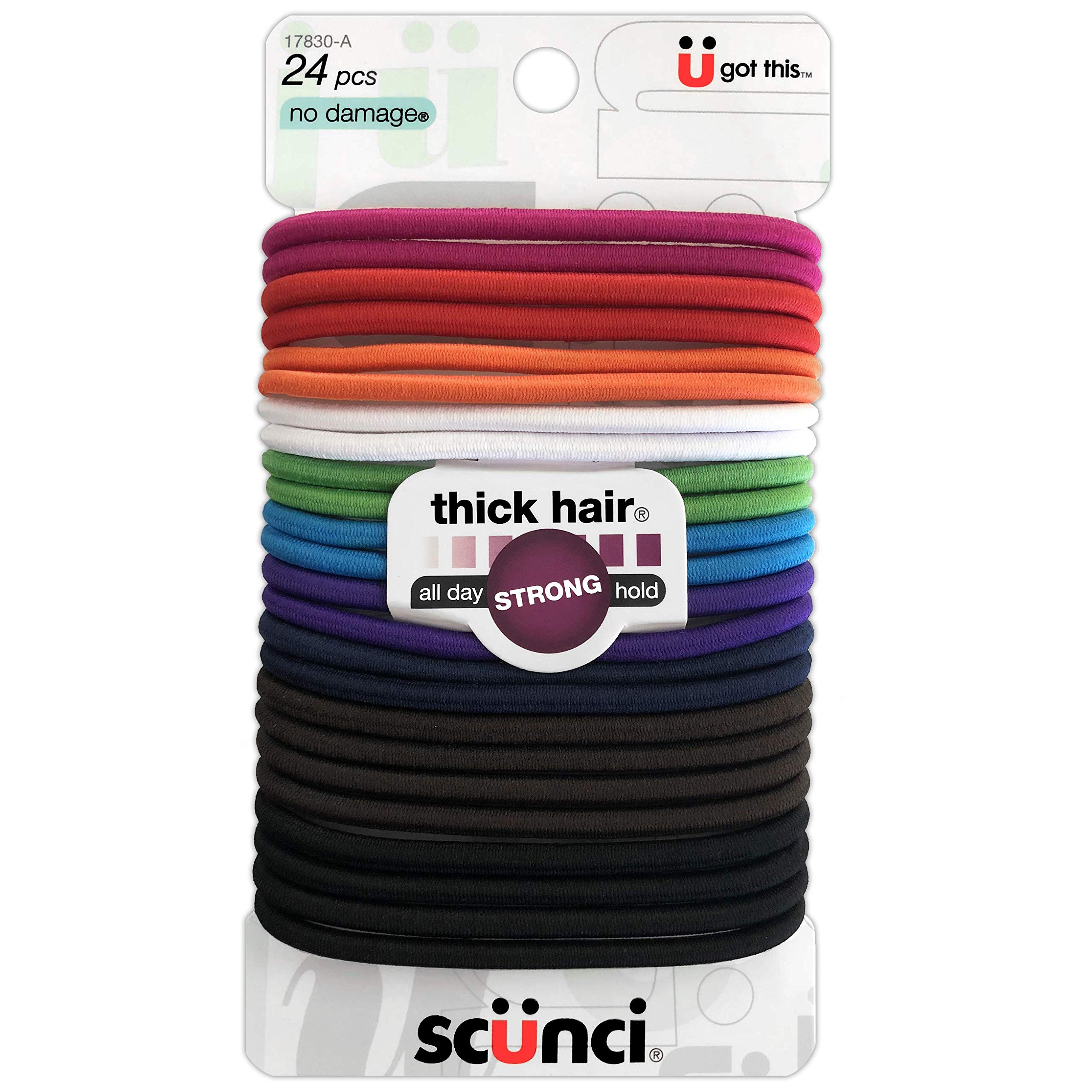 Gomas Scunci No Damage para pelo grueso con agarre firme.