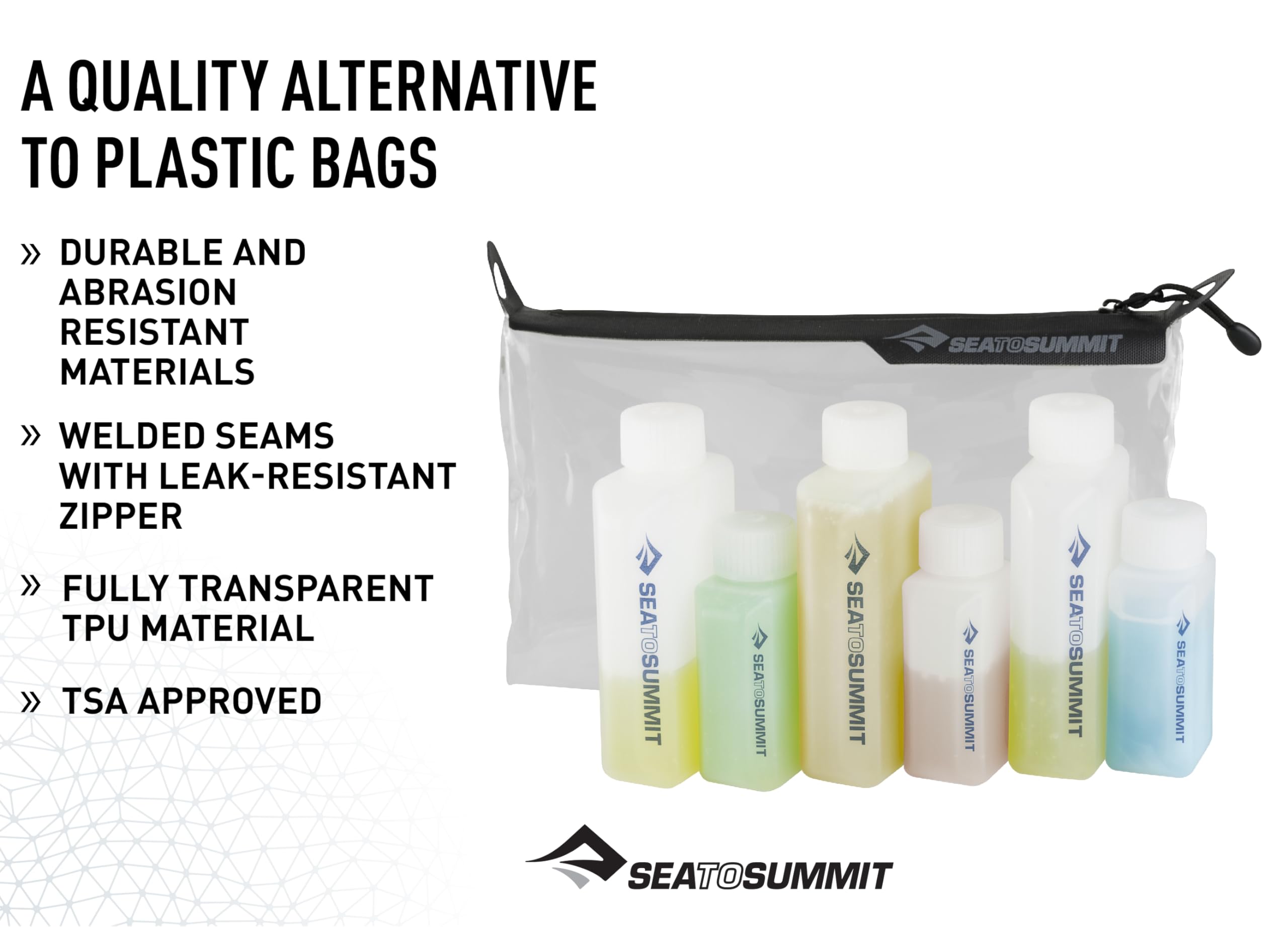 Sea to Summit TravellingLight botes de viaje de 3 onzas para líquidos en viaje.