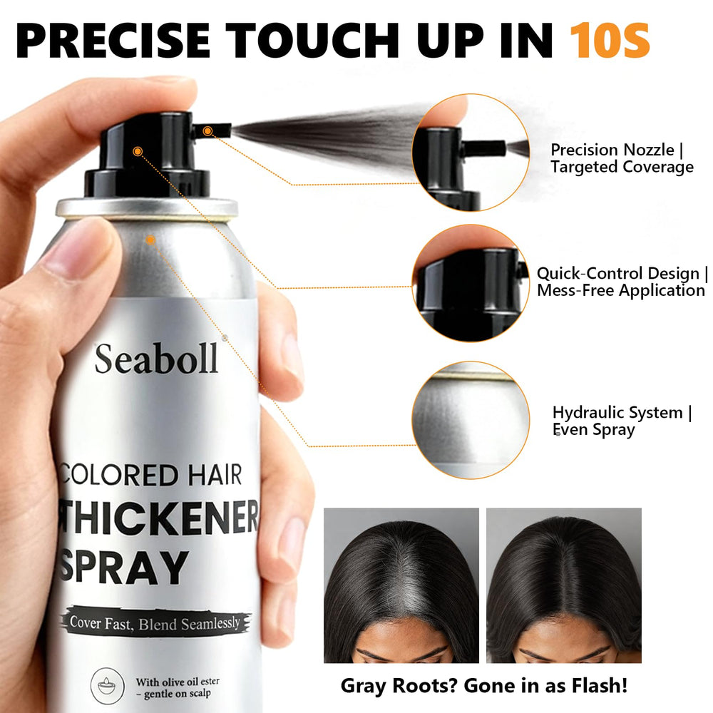 Seaboll dark brown shade application spray for seamless root blending