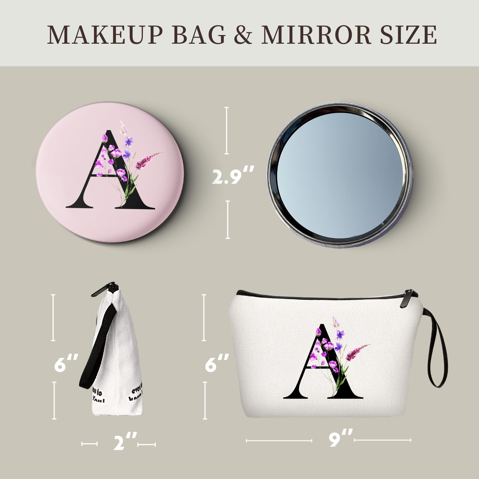 SEAMOON estuche maquillaje con dimensiones 9x6.3 pulgadas, práctico para viajar
