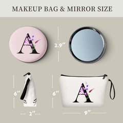 SEAMOON estuche maquillaje con dimensiones 9x6.3 pulgadas, práctico para viajar