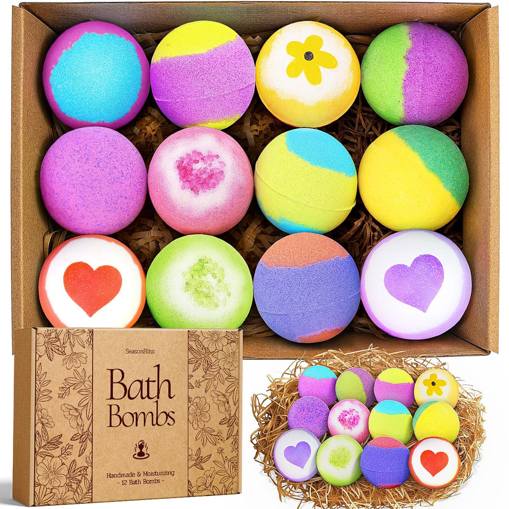 SeasonBliss bombas de baño 12 fragancias para relajación sensorial