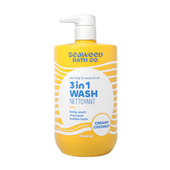 The Seaweed Bath Co. Crema de Coco 3 en 1: botella y espuma para piel suave