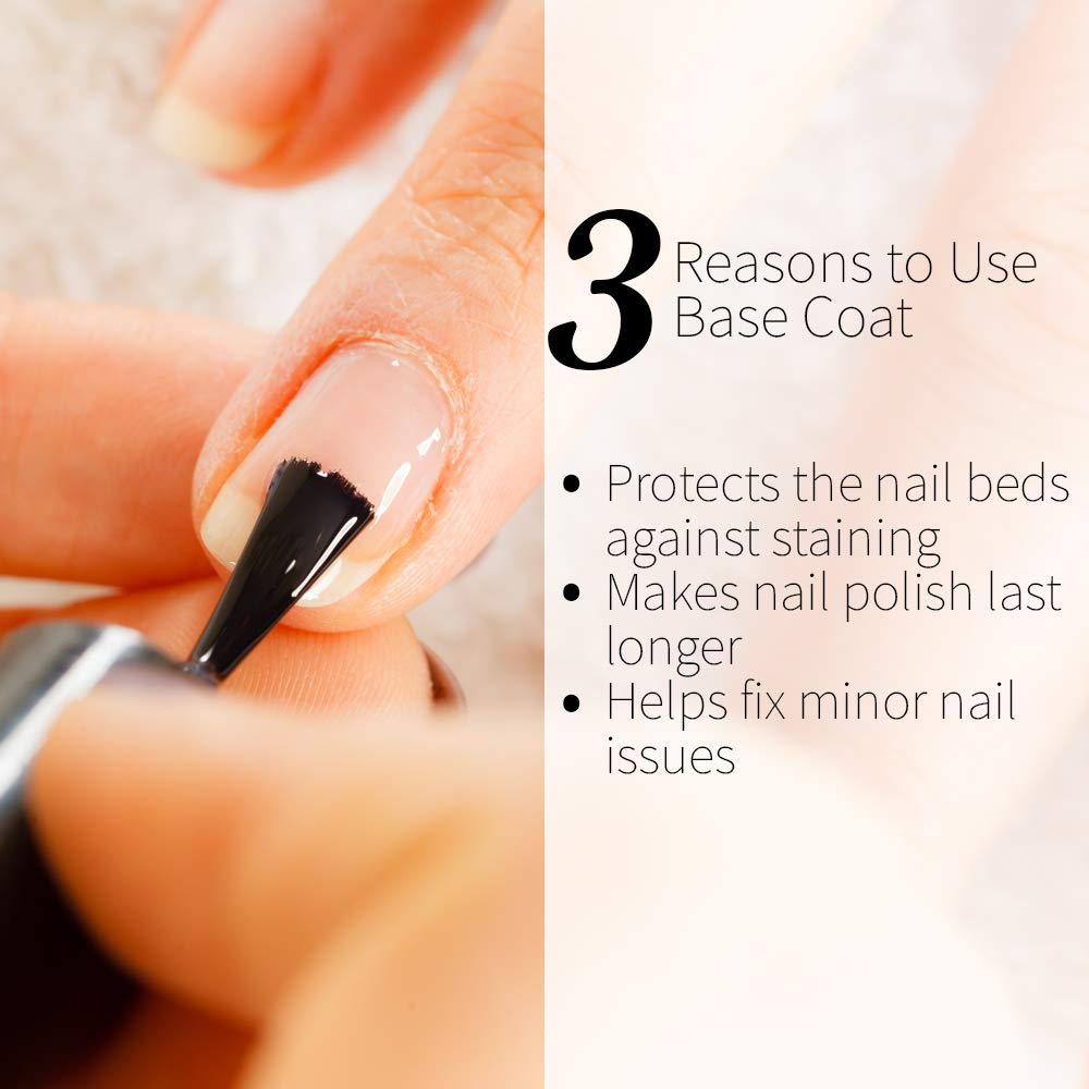 Seche Clear Base Coat acabado cristalino para un look limpio y duradero.