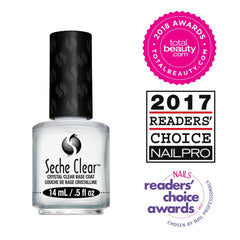 Seche Clear Base Coat secado rápido para comenzar con esmalte en minutos.