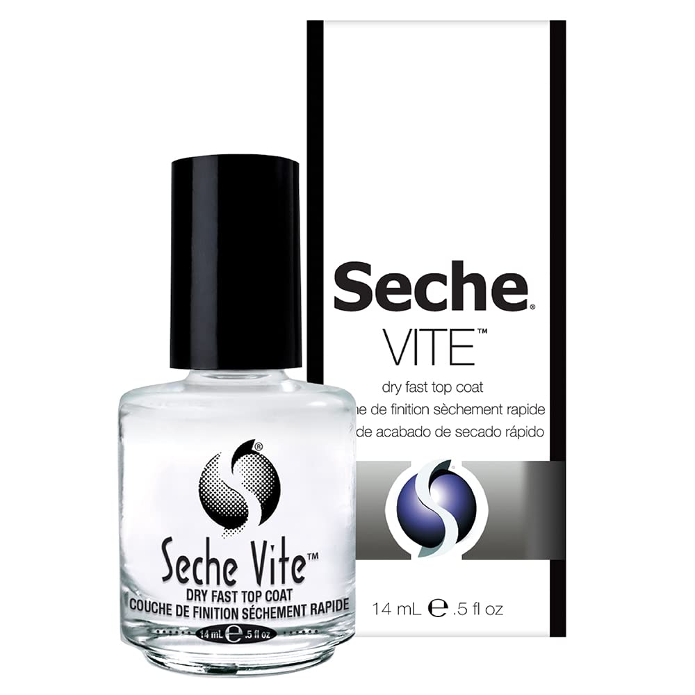 Seche Vite botella de capa superior con brillo duradero para uñas