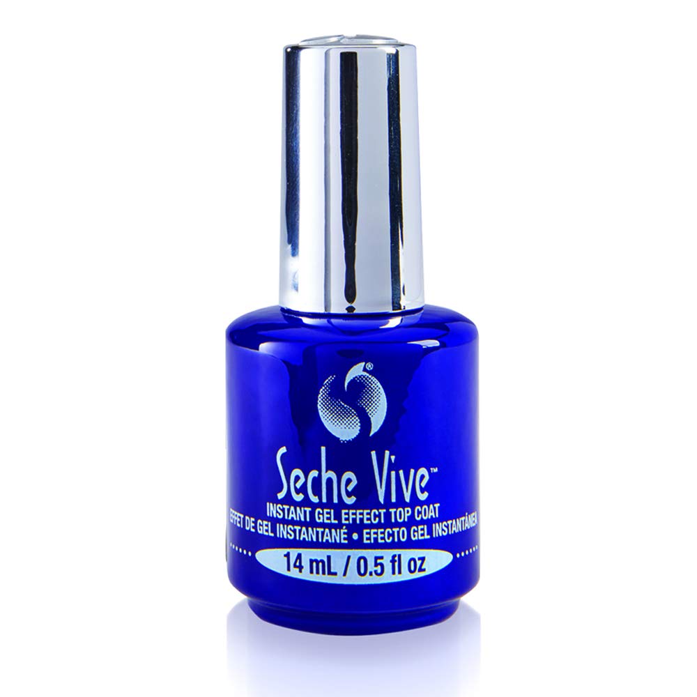 Seche Vive botella 14 ml muestra el acabado gel instantáneo sin lámpara.