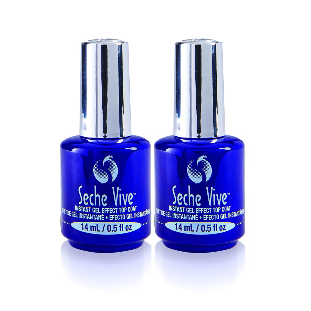 Seche Vive capa de gel brillo instantáneo sin lámpara UV, uñas relucientes