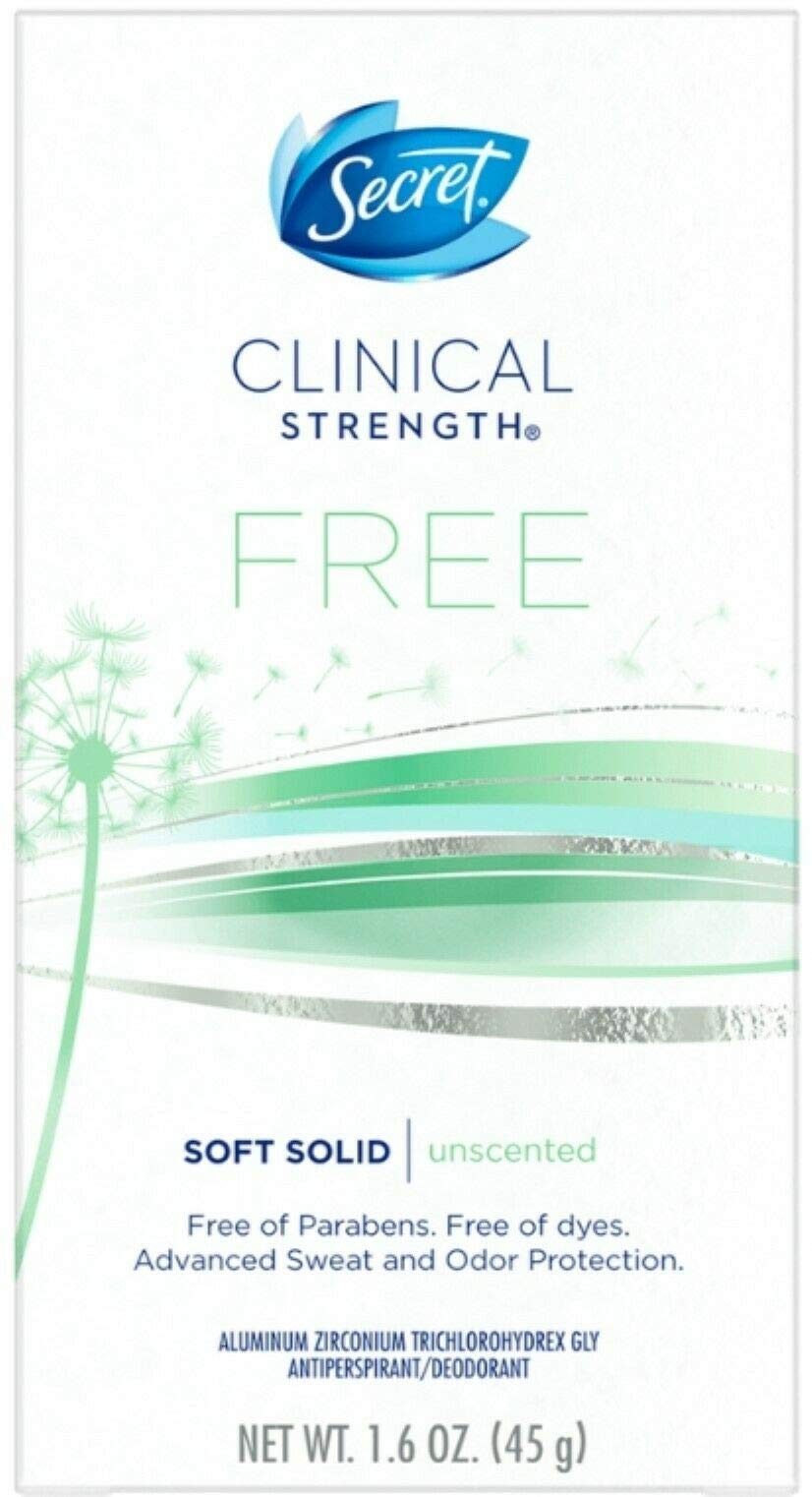 Secret Clinical Strength Soft Solid Sensitive Unscented deodorant 3-pack for sensitive skin and odor control