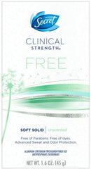 Secret Clinical Strength Soft Solid Sensitive Unscented deodorant 3-pack for sensitive skin and odor control