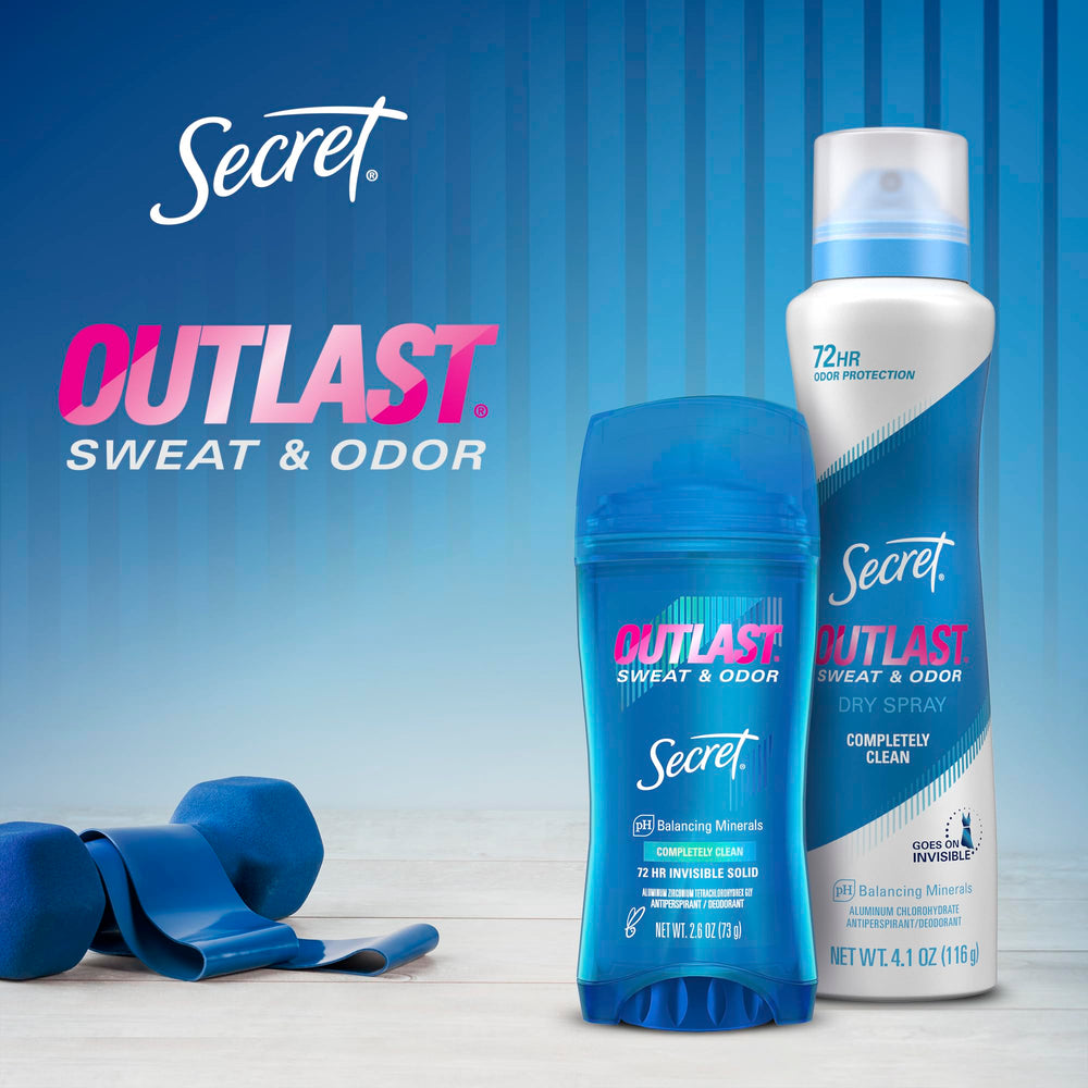 Desodorante Secret Outlast evita manchas en la ropa
