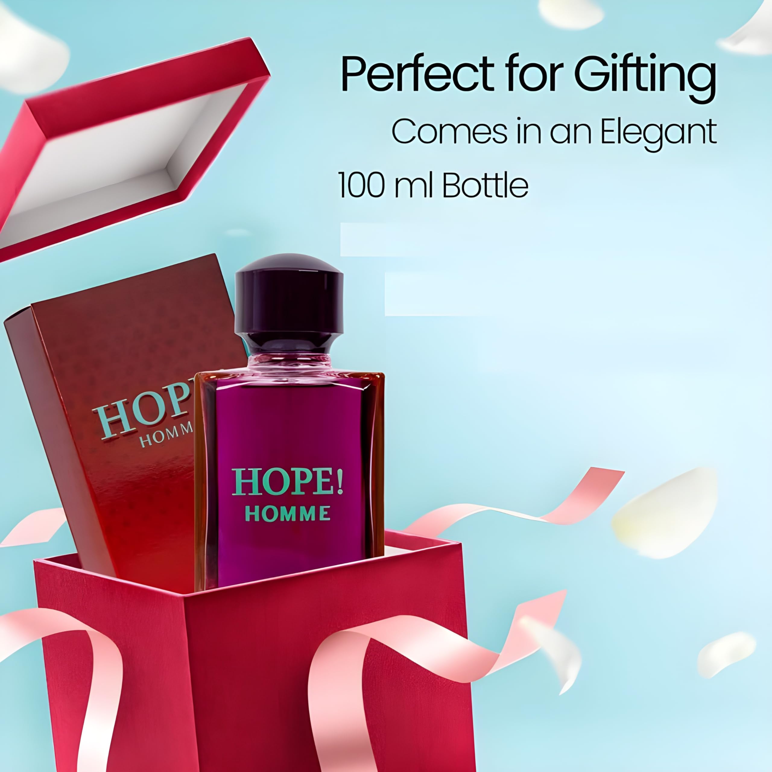 Secret Plus HOPE! HOMME frasco de vidrio, protección de la fragancia