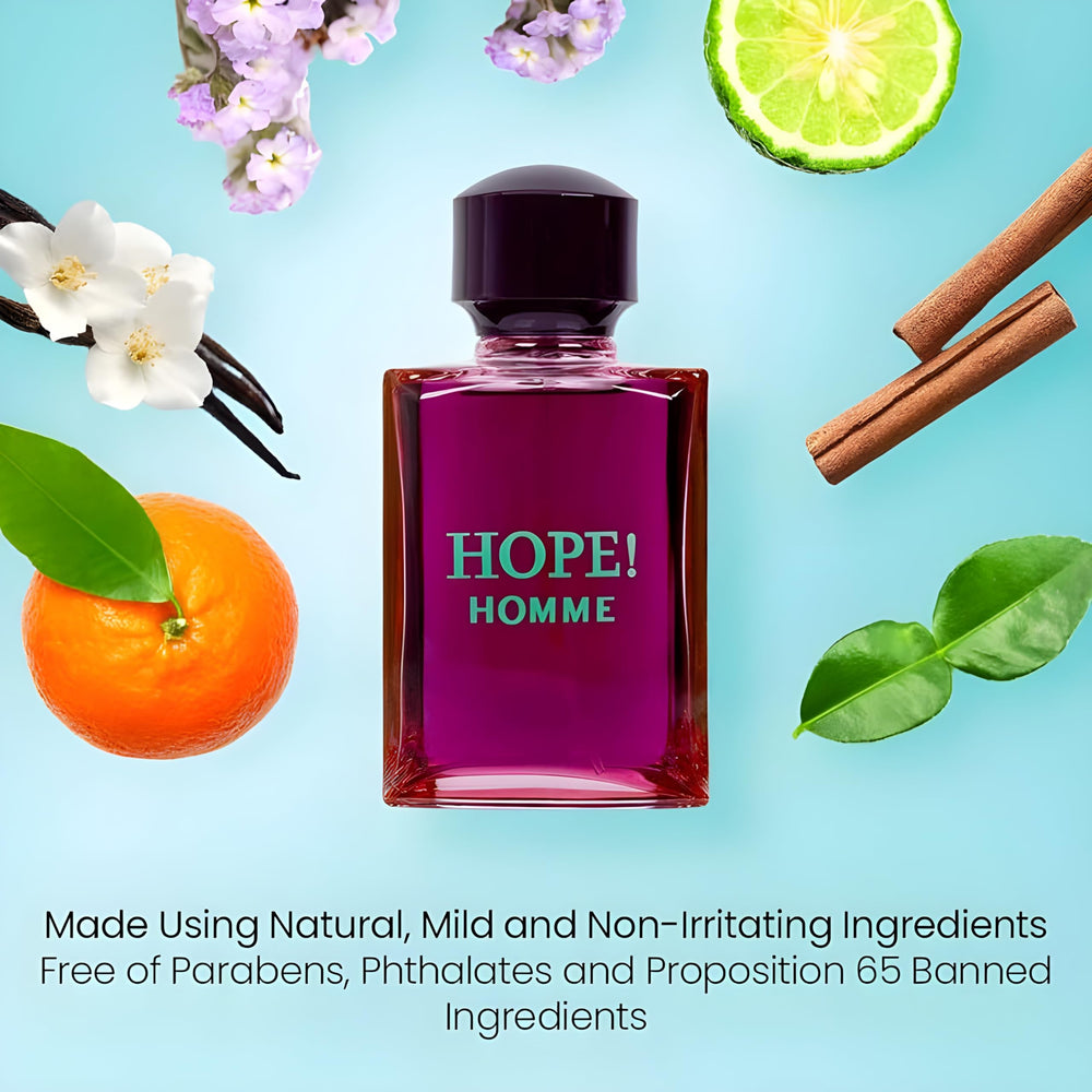 Secret Plus HOPE! HOMME notas florales que equilibran la fragancia