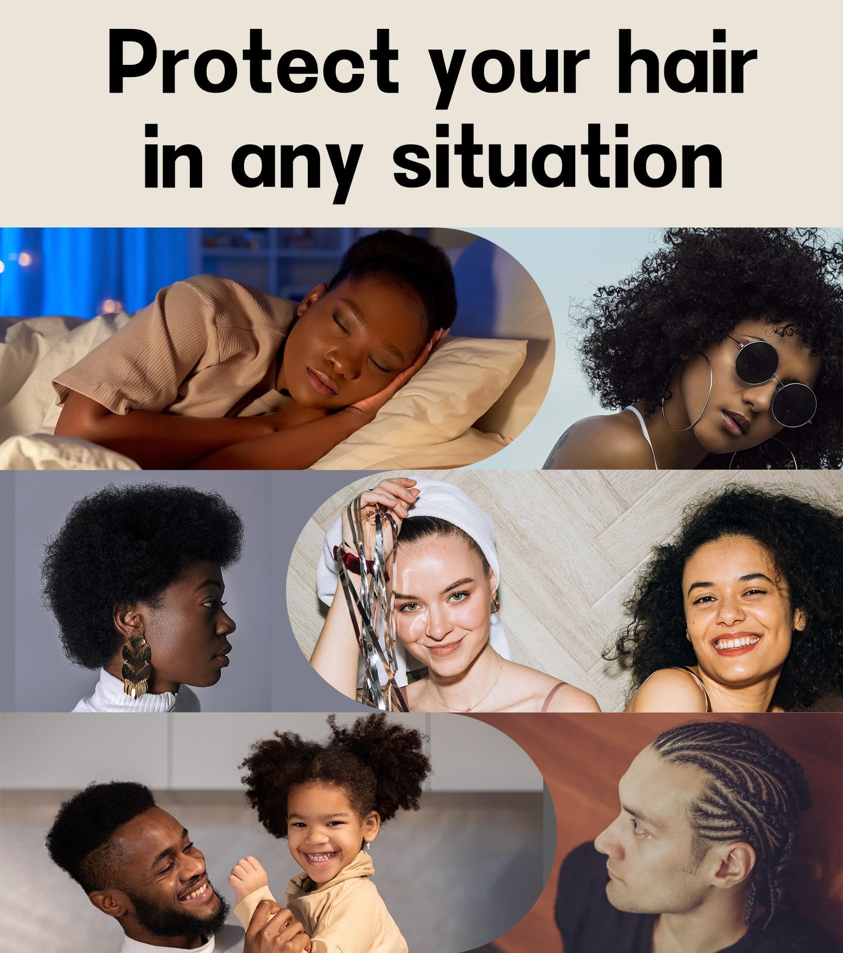 Uso versátil de SECZIPE: dormir, maquillaje y yoga.