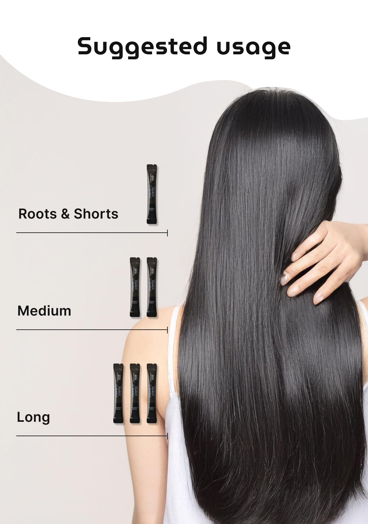 SEEDBEE color negro natural resultado natural en el cabello.