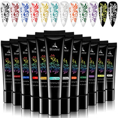 Gel SEISSO de estampado para uñas con 12 colores para diseños duraderos.