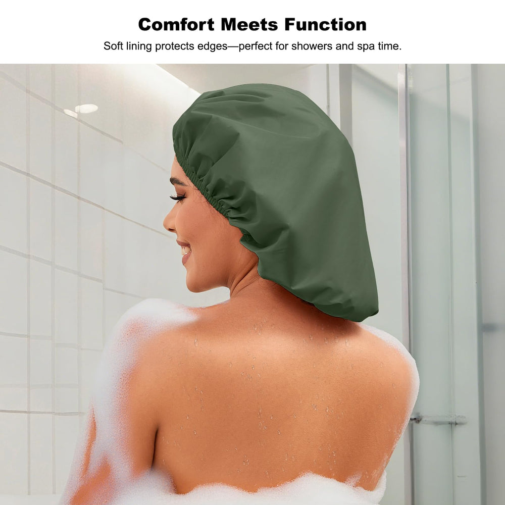 Gorra de ducha Selalu, banda elástica para ajuste cómodo en cualquier baño.
