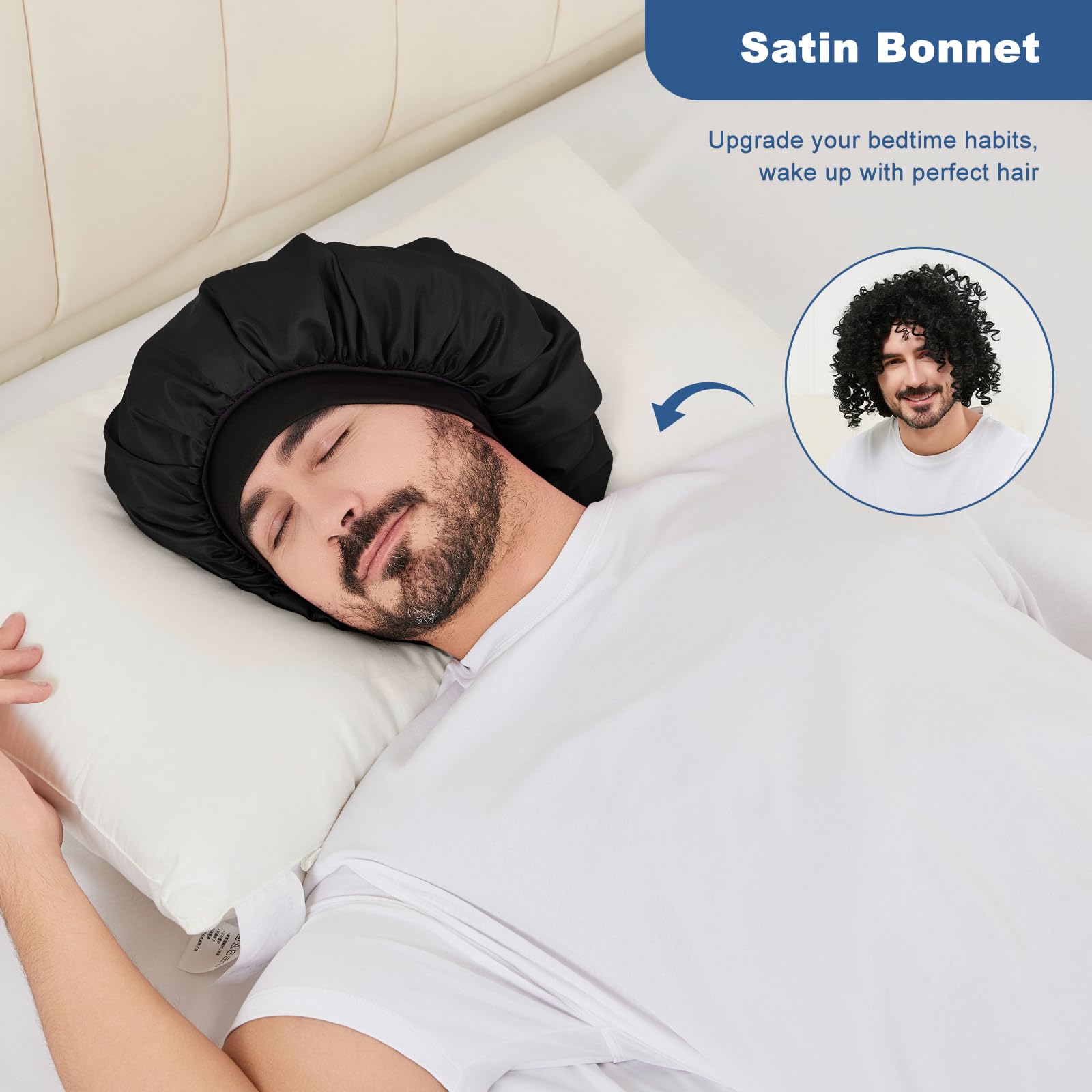 Gorro satinado Selalu con banda elástica suave para ajuste cómodo.
