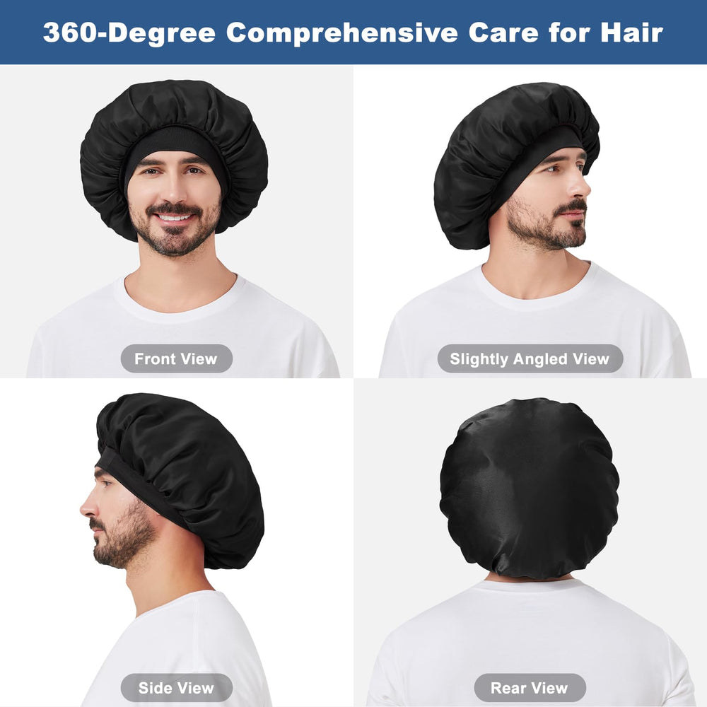 Conjunto de 3 gorros satinados Selalu para dormir y rotar.