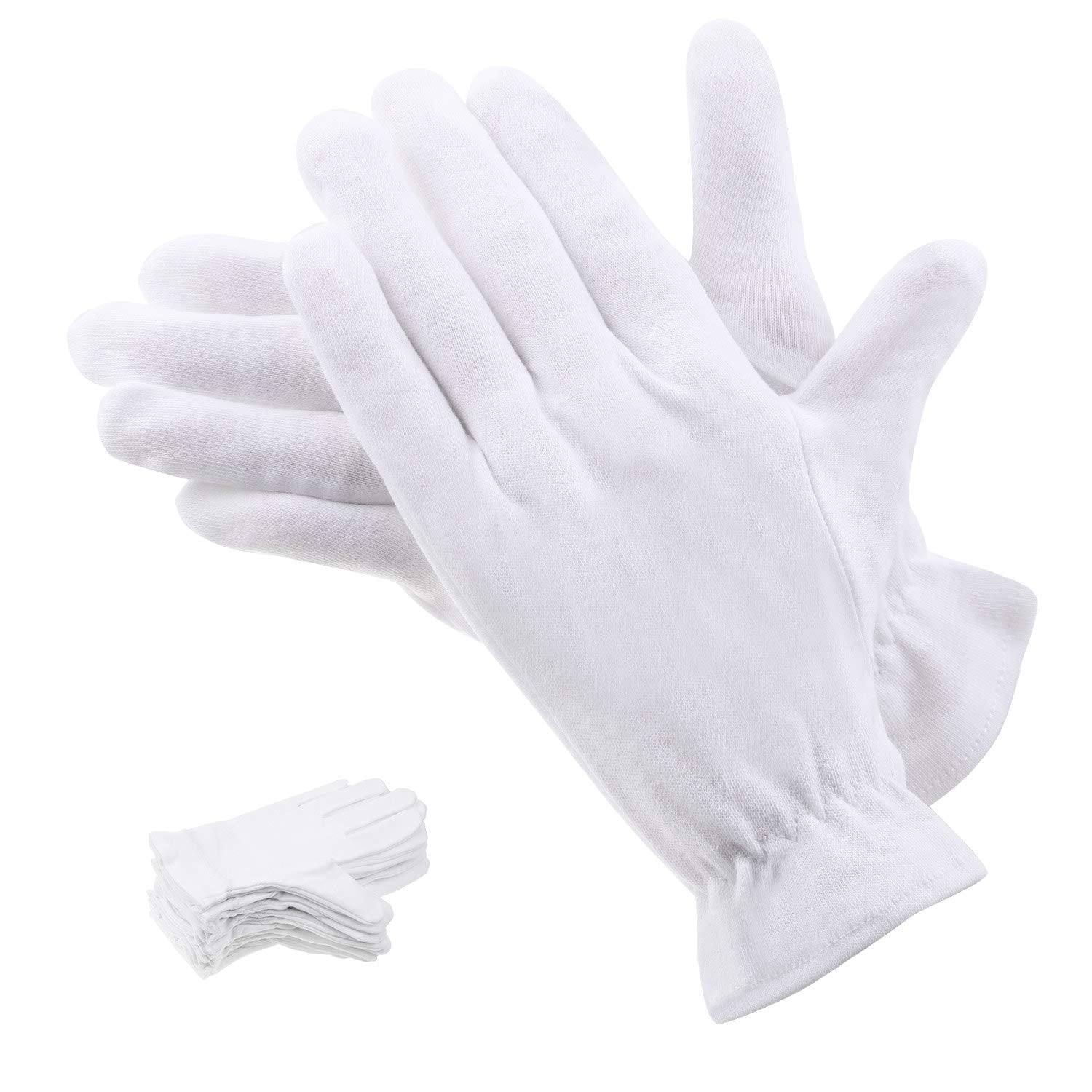 Guantes Selizo de algodón blancos para absorción de cremas en la piel