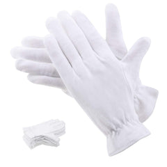 Guantes Selizo de algodón blancos para absorción de cremas en la piel
