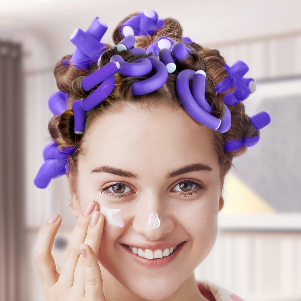 Selizo rulos de espuma muestran resultado rizado natural sin dañar el cabello