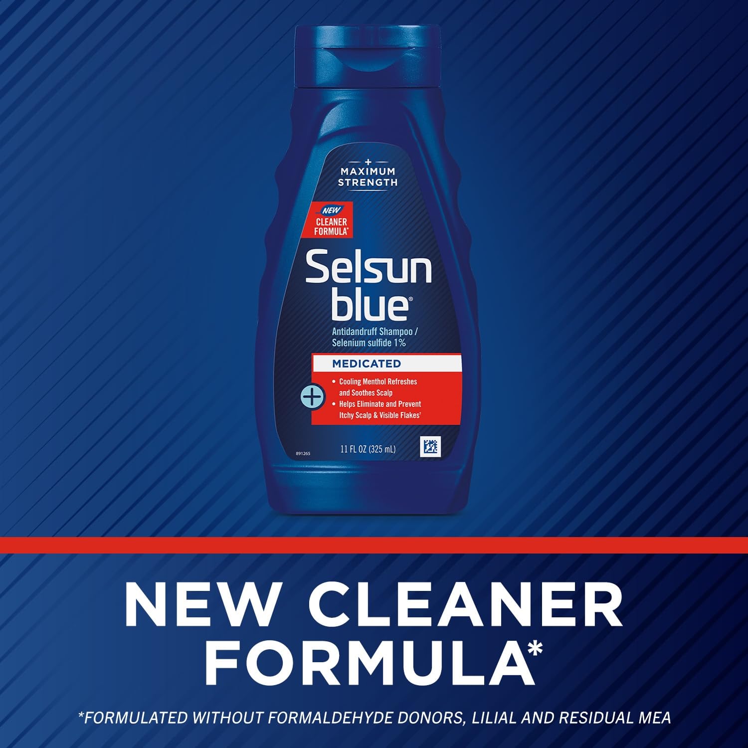 Selsun Blue, espuma de lavado rápida, limpia profundamente sin resecar.