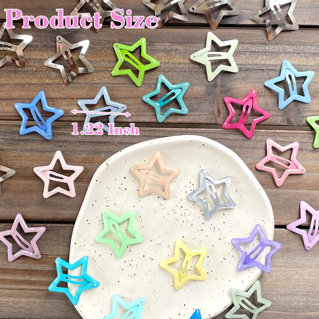 Seneeel pinza de estrellas multicolor añade color y estilo sin resbalón