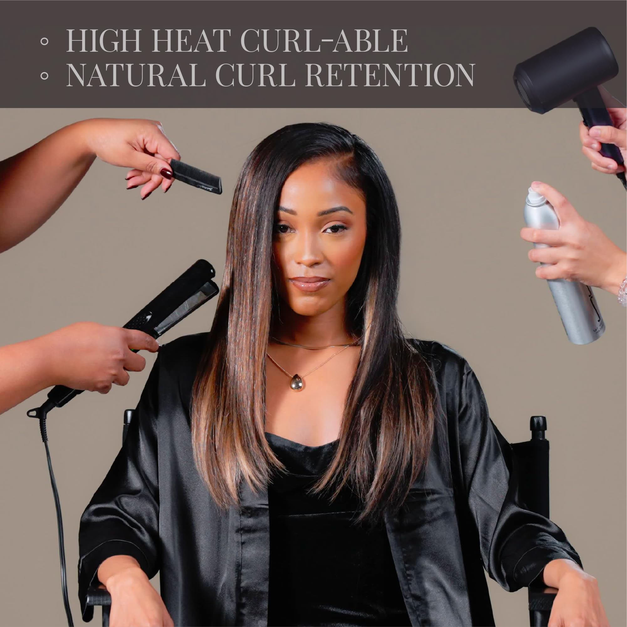Sensationnel Empire Yaki controla enredos para manejo suave del cabello.