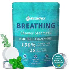 SEONNIX bombas de ducha mentol eucalipto para despertar los sentidos.