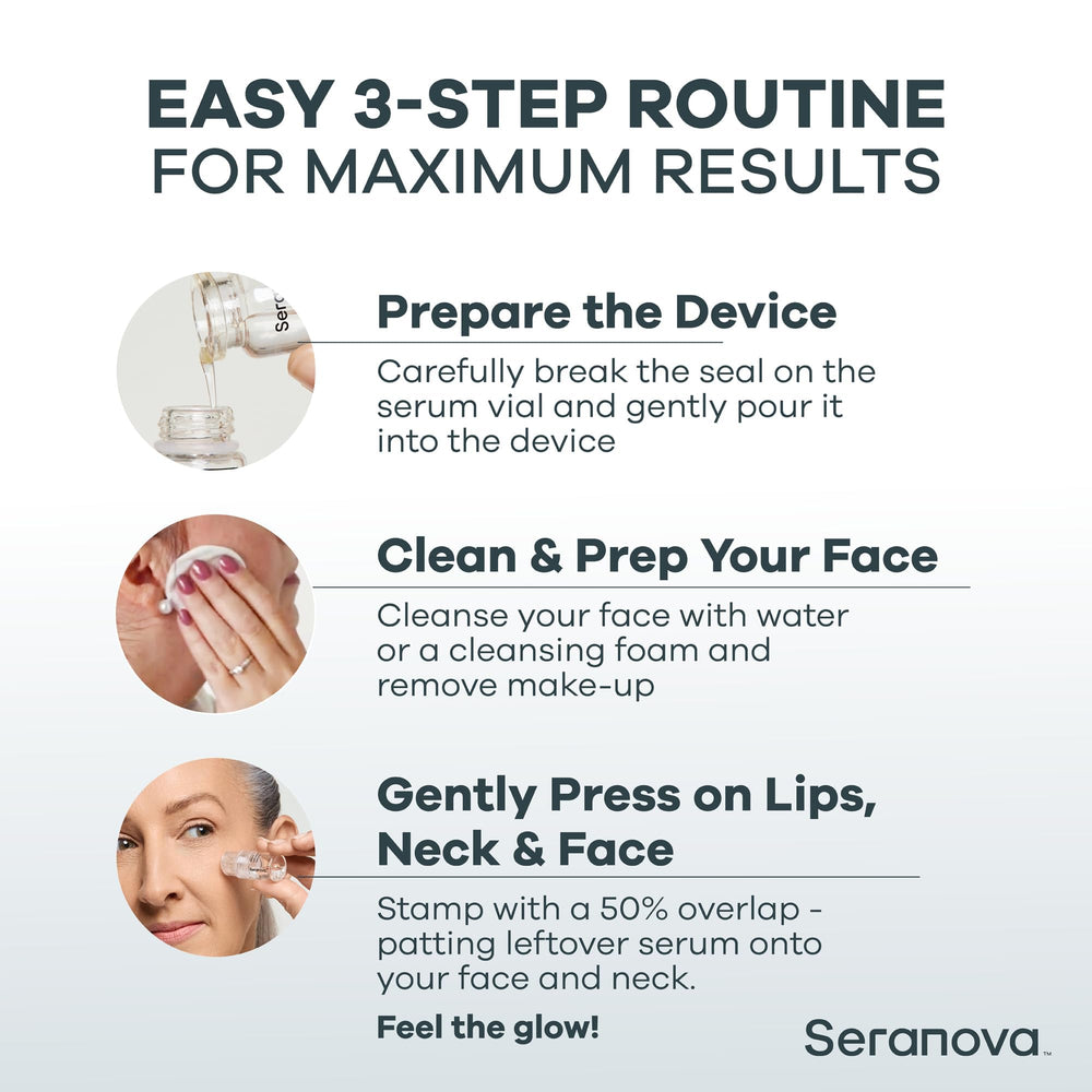 Seranova cuidado facial para rostro, cuello y labios, versátil.