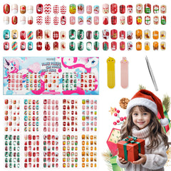Uñas prensadas SeseBee con diseño Santa para fiestas navideñas rápidas y seguras