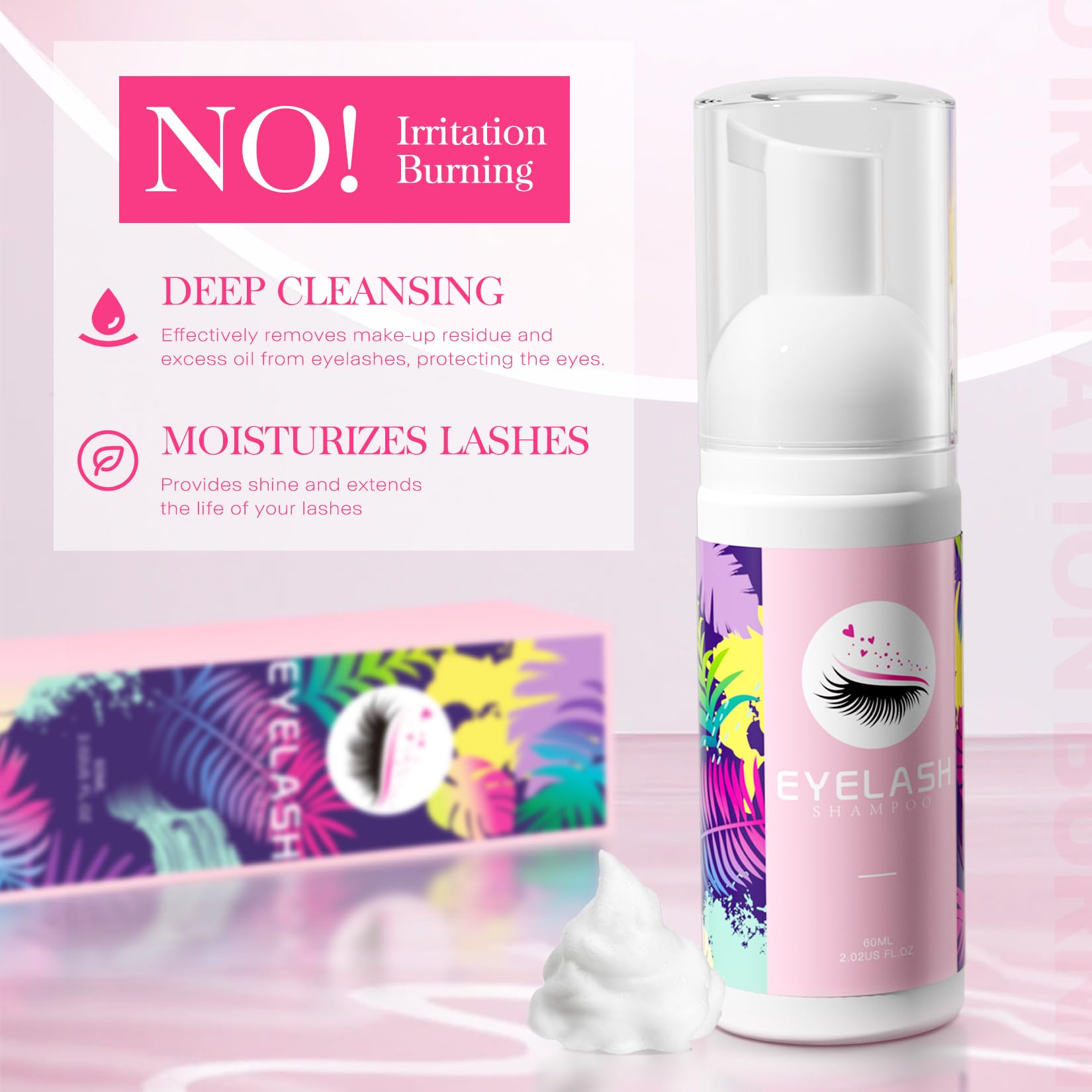 Setgnur Lash Shampoo cepillo limpieza para pestañas