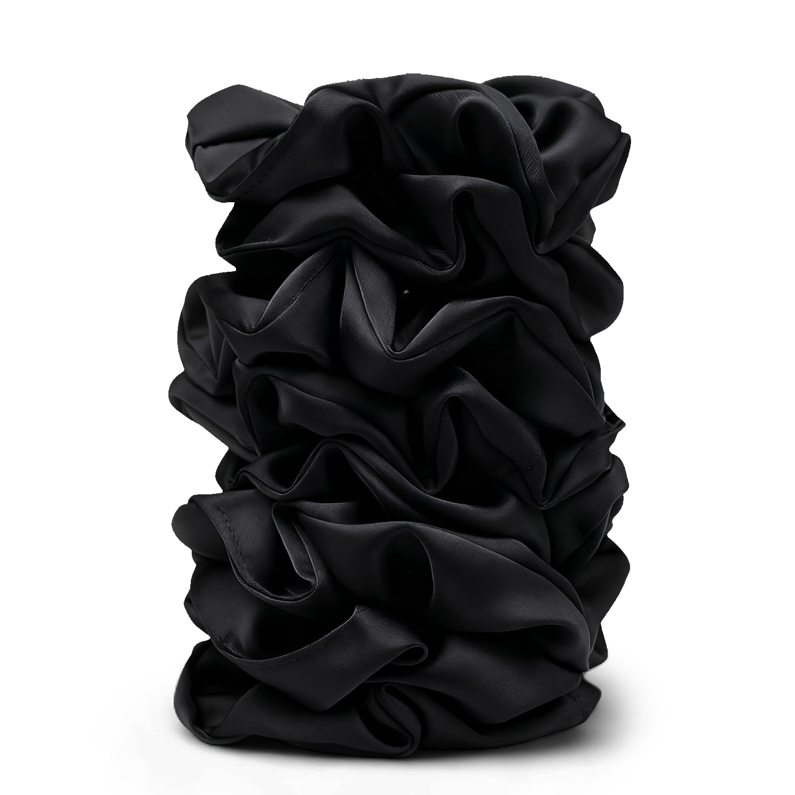 SEVEN STYLE gomas de satén negro, 8 piezas, uso diario sin marcas