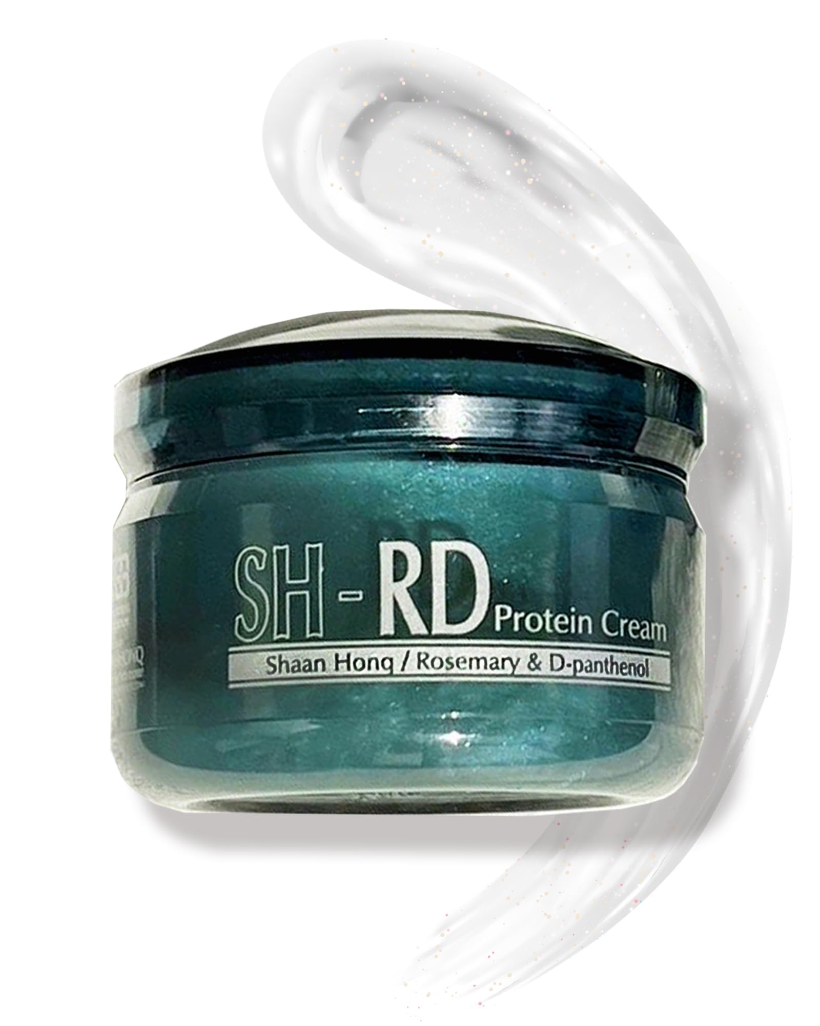 SH-RD Crema de Proteína: botella vertiendo para hidratación rápida y reparación suave del cabello.