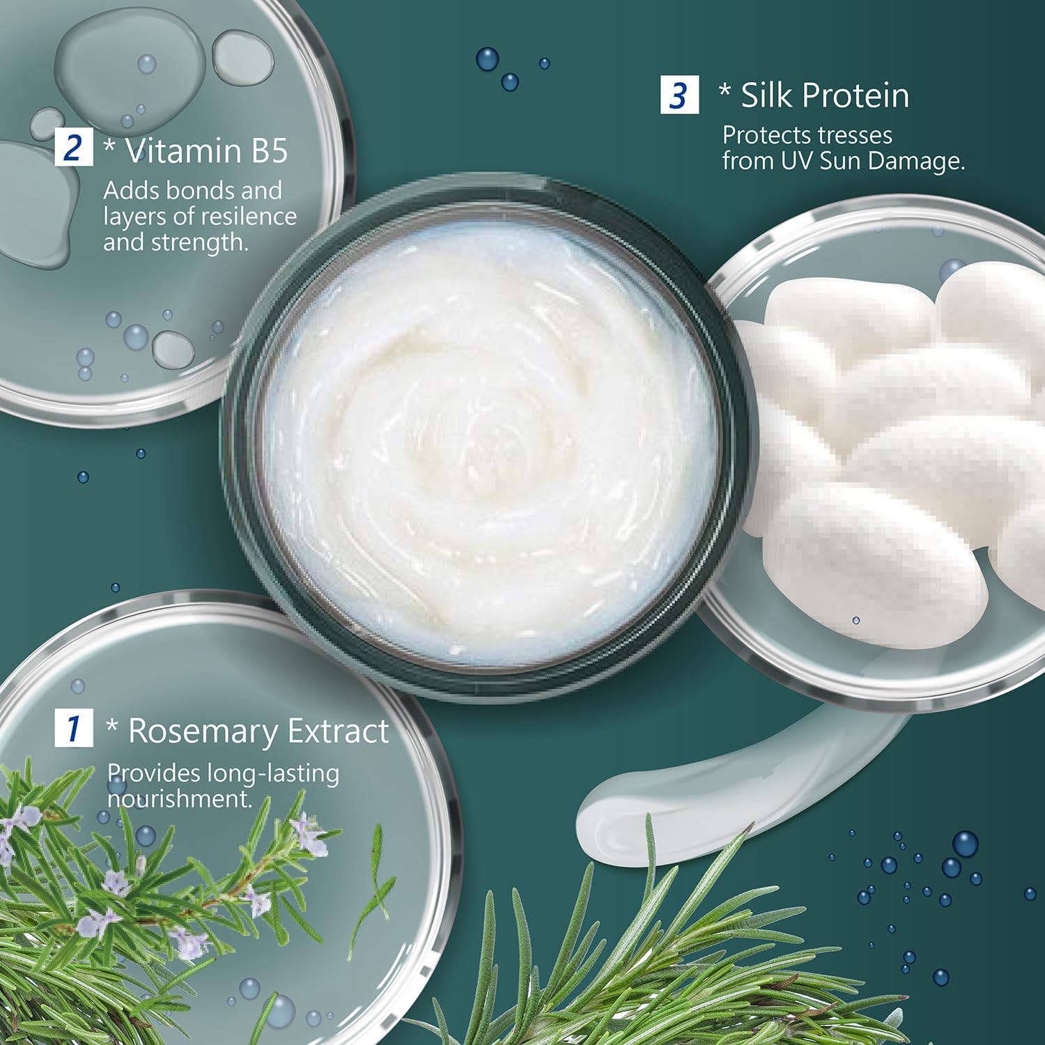 SH-RD Crema de Proteína: cabello dañado recupera elasticidad y suavidad tras el uso.