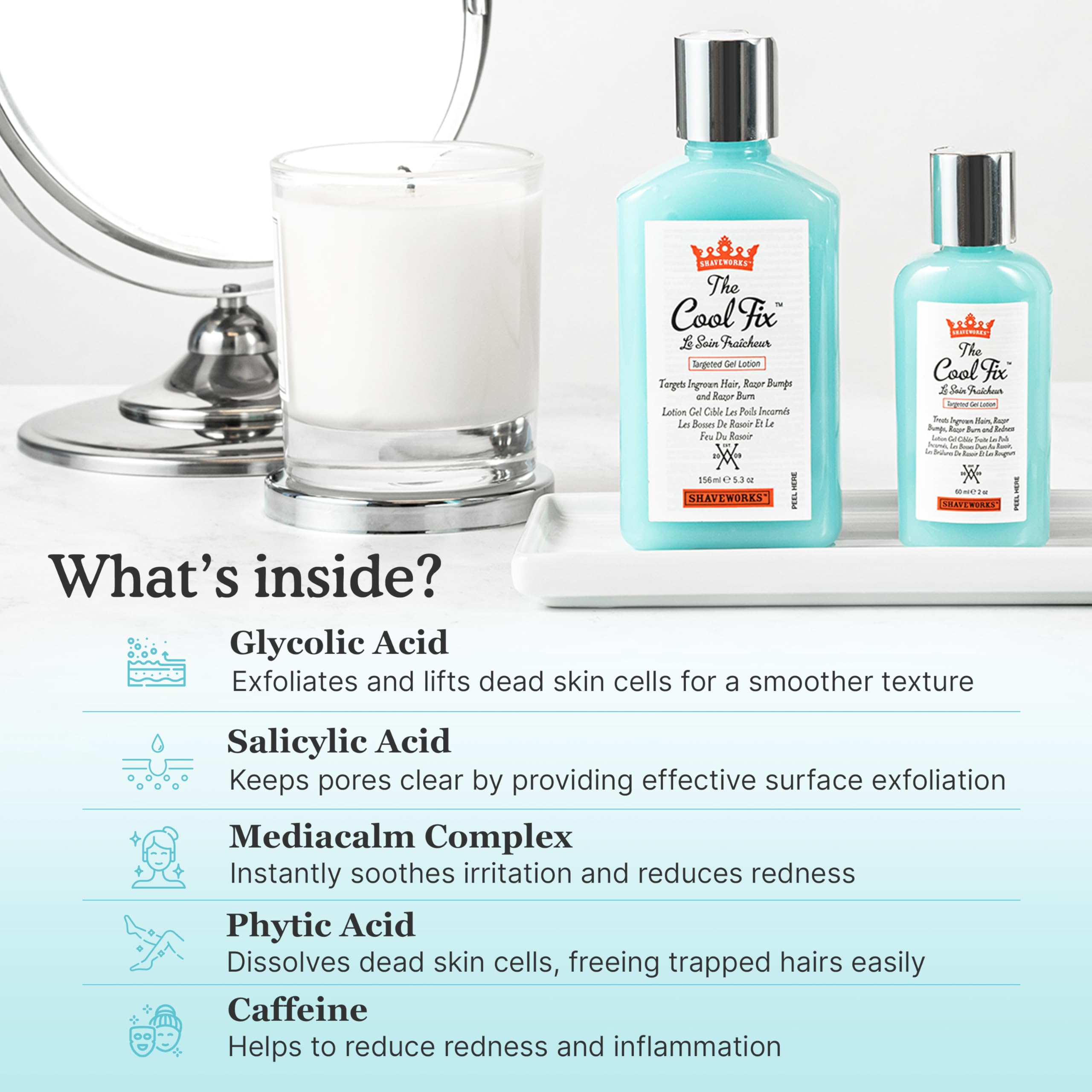 Shaveworks The Cool Fix, con acidos glicolico y salicilico para exfoliar suavemente.